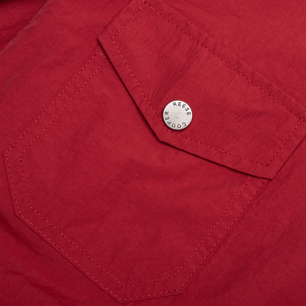 Patches Nylon Coaches Jacket - Red