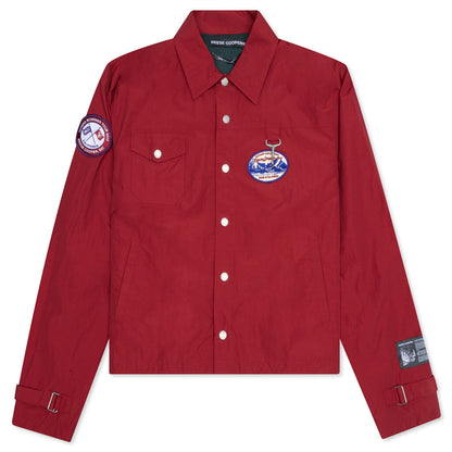 Patches Nylon Coaches Jacket - Red