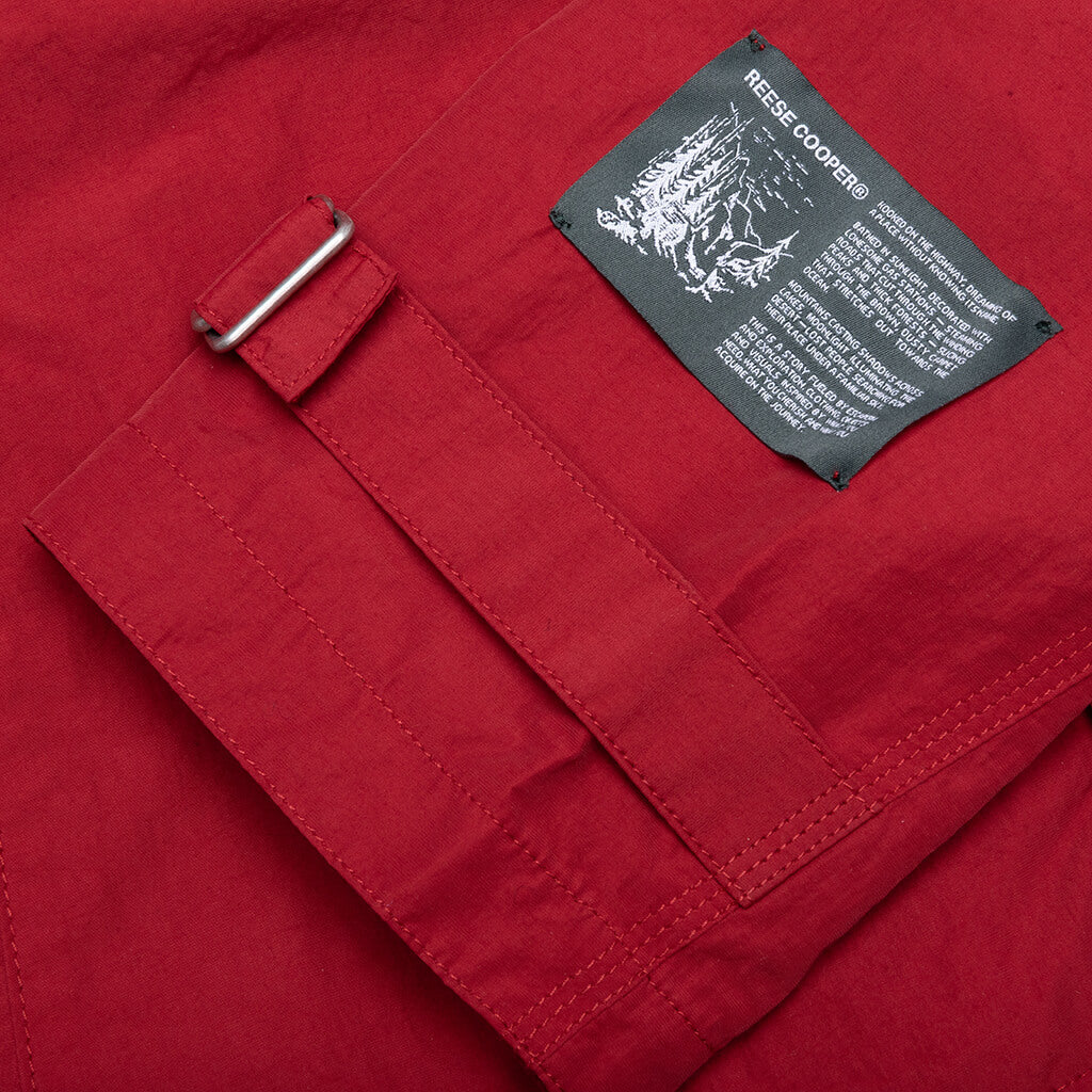 Patches Nylon Coaches Jacket - Red