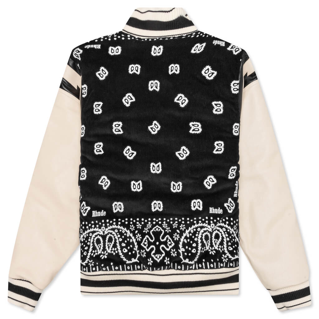 Bandana Bomber Jacket - Black/White