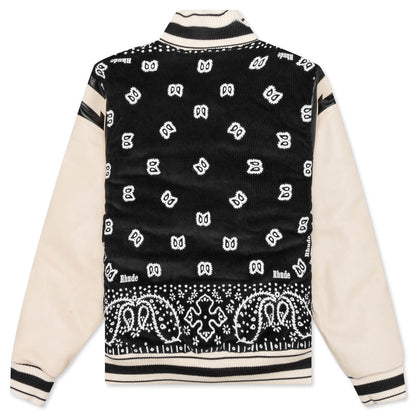Bandana Bomber Jacket - Black/White