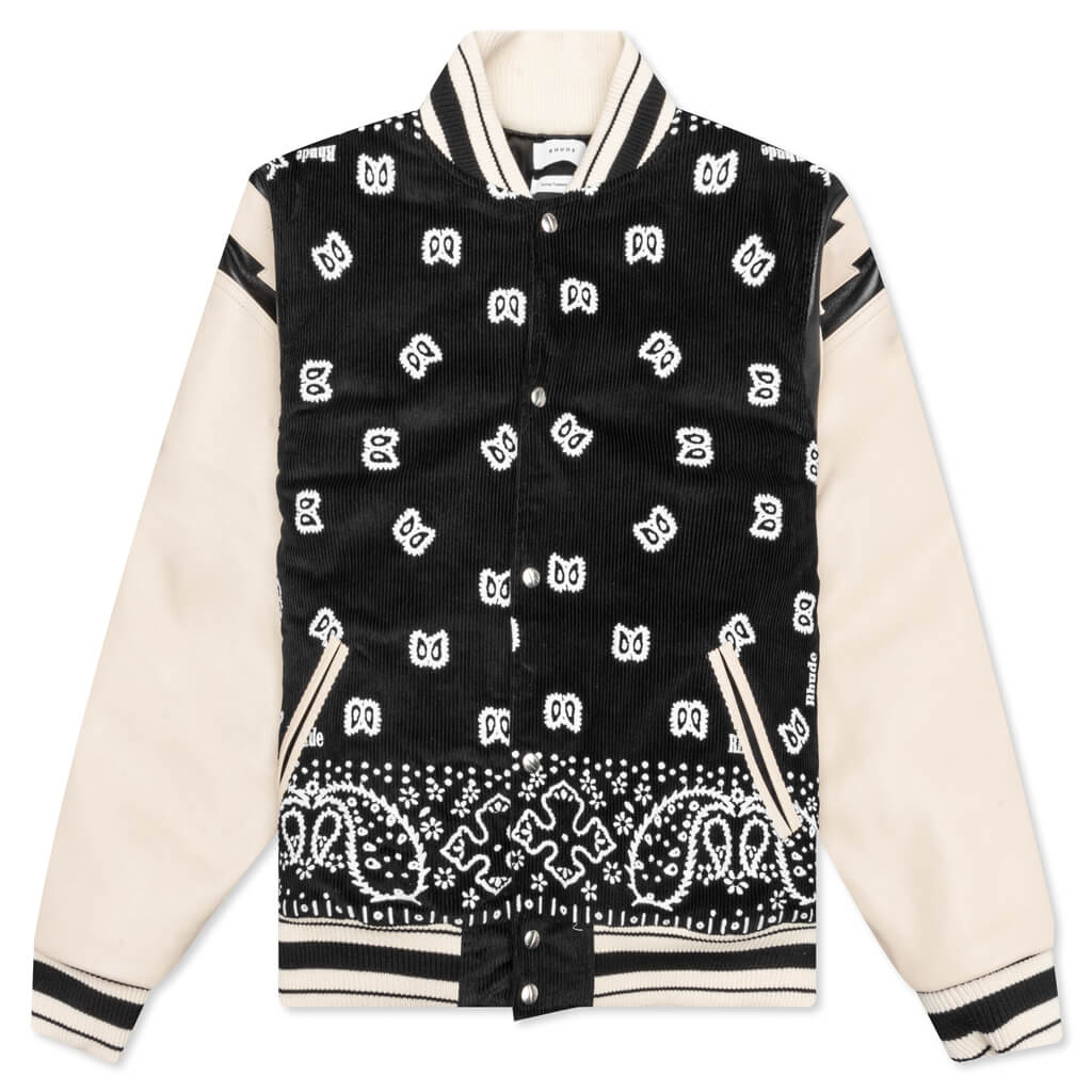 Bandana Bomber Jacket - Black/White