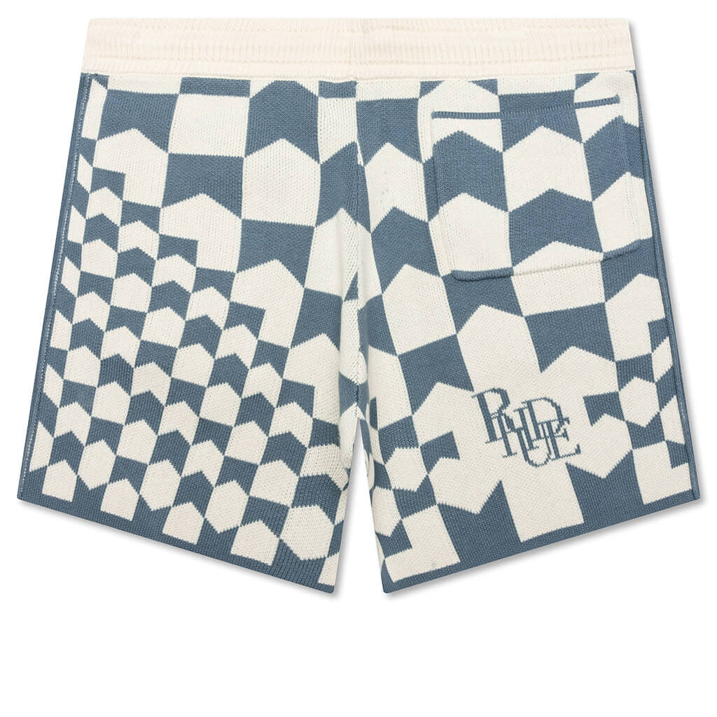 Cashmere Racing Shorts - Ivory/Spa