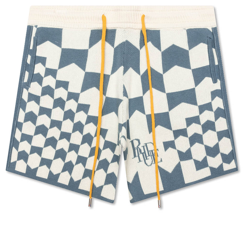 Cashmere Racing Shorts - Ivory/Spa