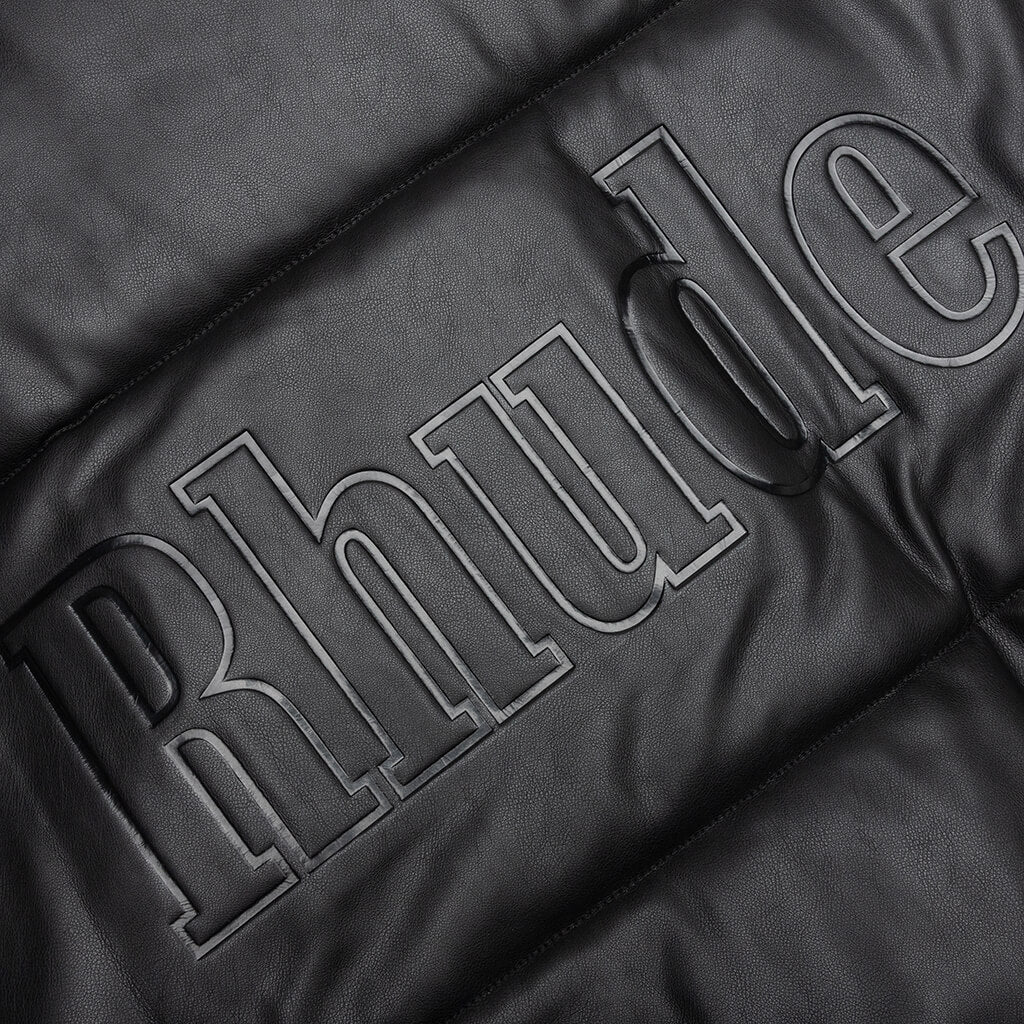 Embossed Puffer Jacket - Black