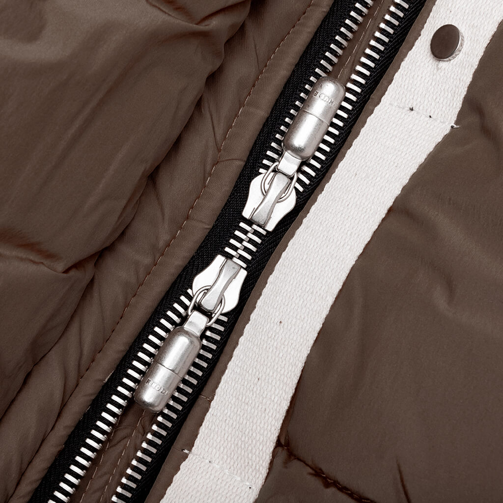 Logo Puffer Jacket - Brown
