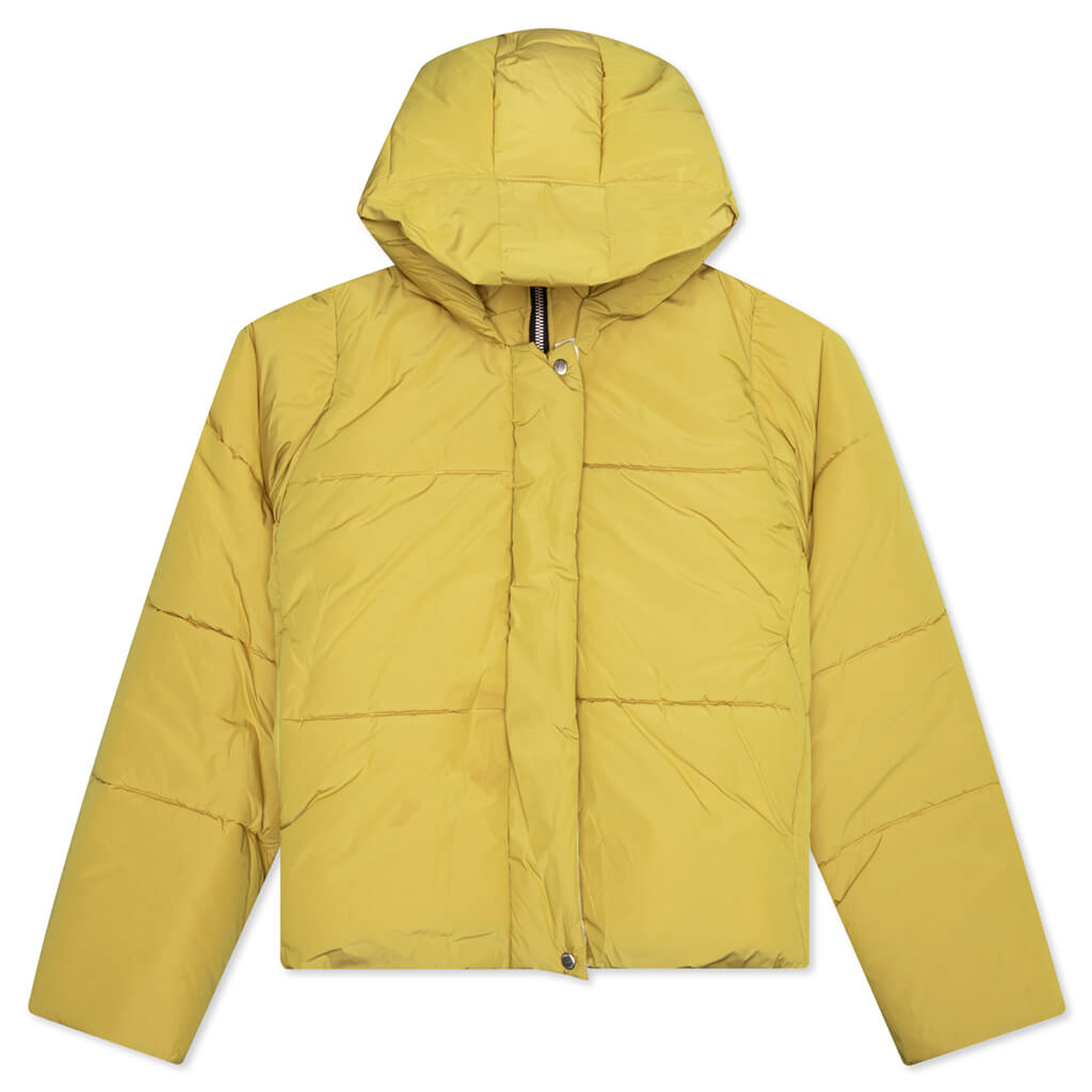 Logo Puffer Jacket - Mustard