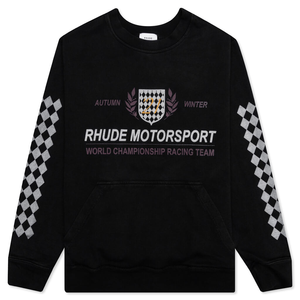 Motor Crest Crew - Black