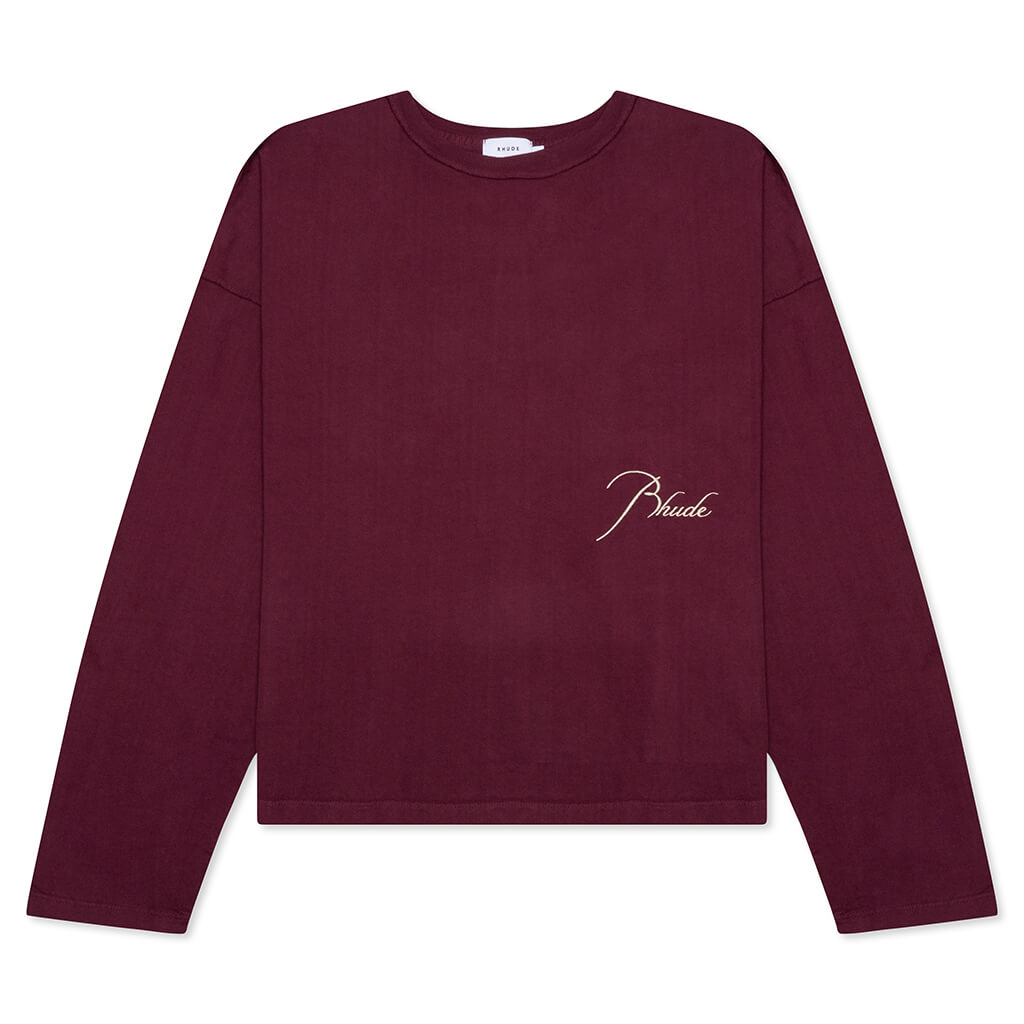 Reverse L/S Tee - Bordeux