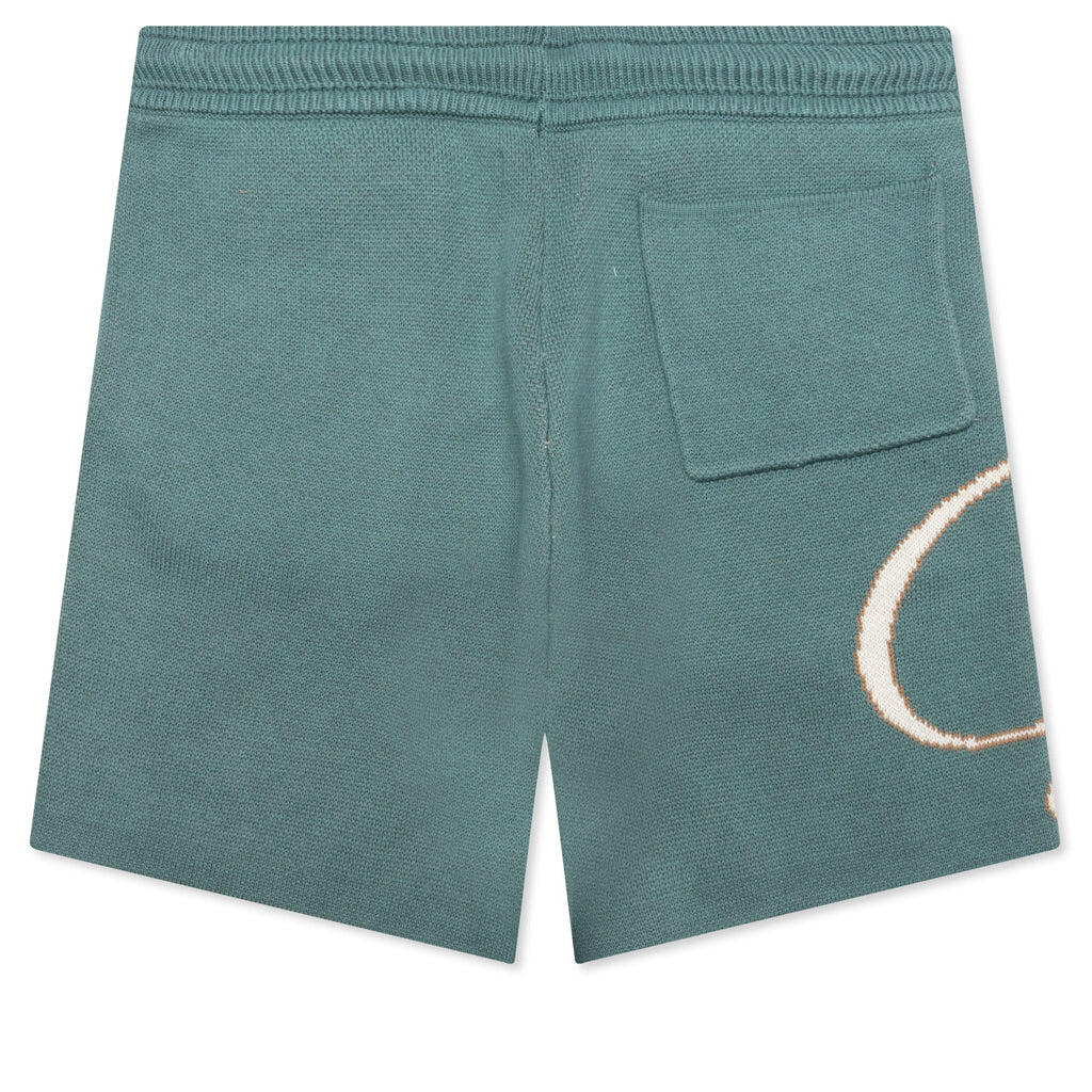 Script Logo Knit Short - Ivory/Spa