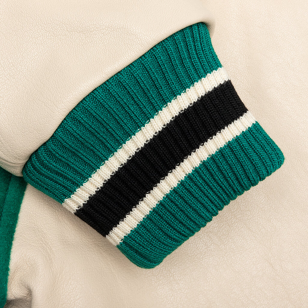 Tile Varsity Jacket - Menthol/Creme