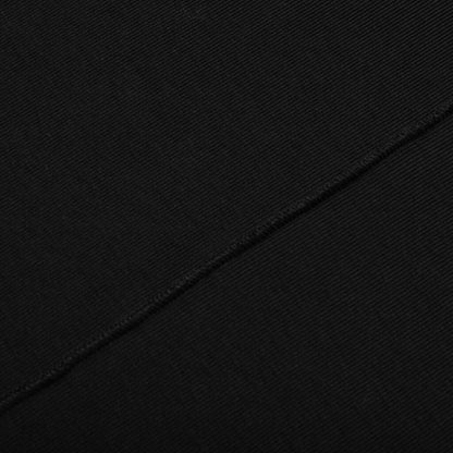 Rib Knit Logo Tee - Black