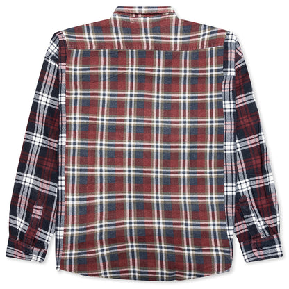 Ribbon Wide Flannel Shirt - Assorted