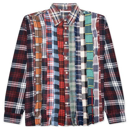 Ribbon Wide Flannel Shirt - Assorted