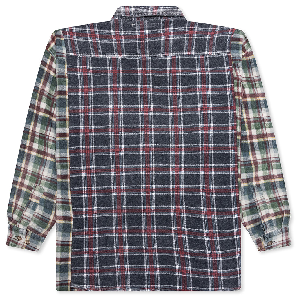 Ribbon Wide Flannel Shirt - Assorted