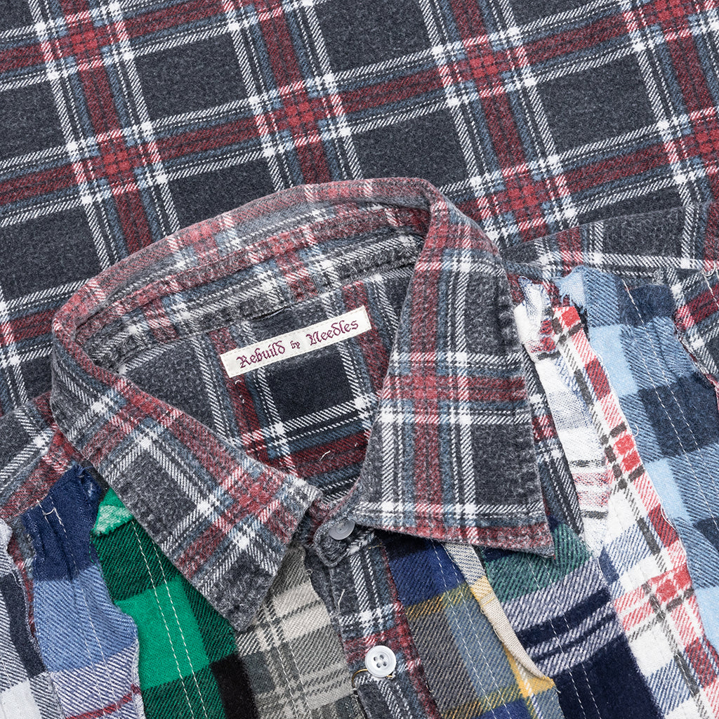 Ribbon Wide Flannel Shirt - Assorted