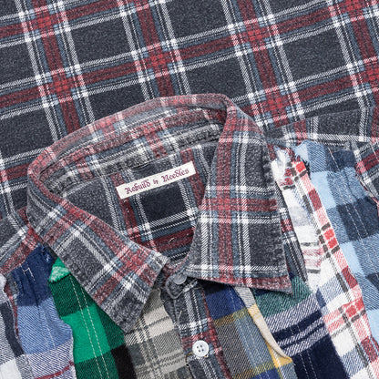 Ribbon Wide Flannel Shirt - Assorted