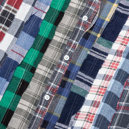 Ribbon Wide Flannel Shirt - Assorted