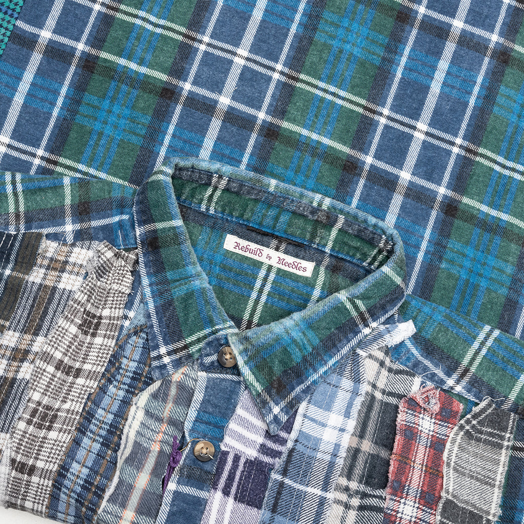 Ribbon Wide Flannel Shirt - Assorted