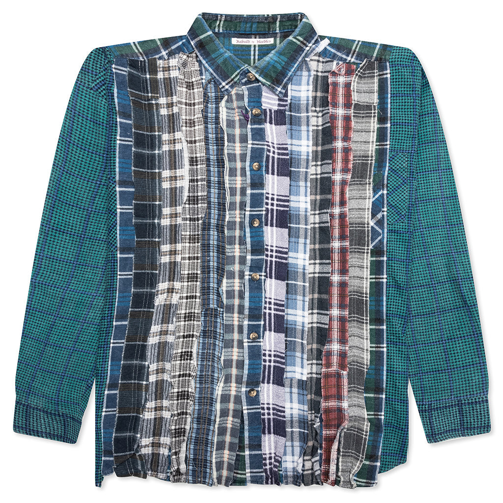 Ribbon Wide Flannel Shirt - Assorted