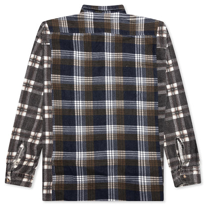 Ribbon Wide Flannel Shirt - Assorted