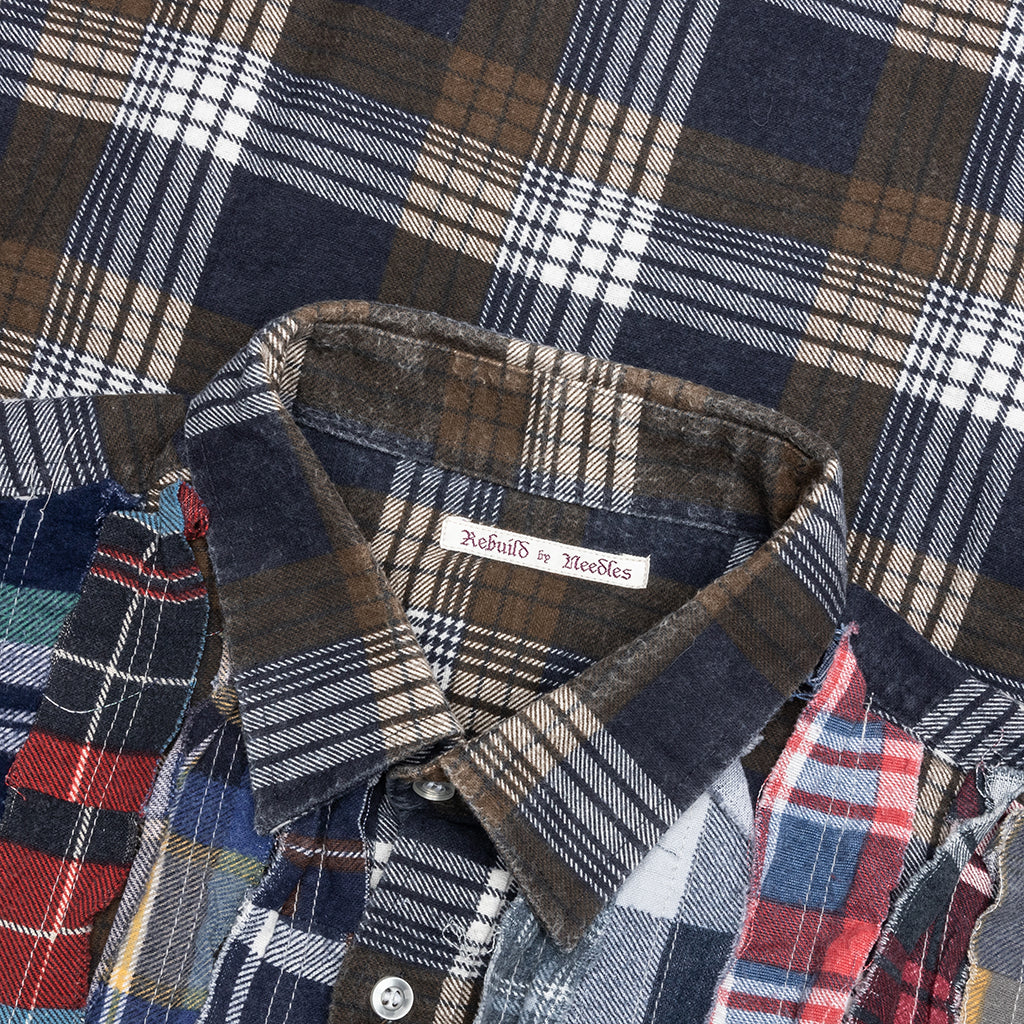 Ribbon Wide Flannel Shirt - Assorted