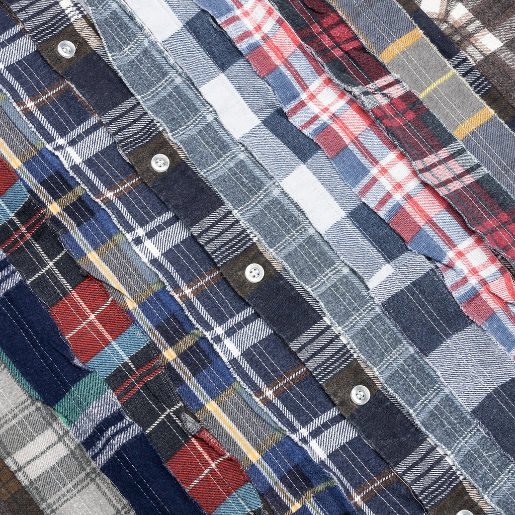 Ribbon Wide Flannel Shirt - Assorted