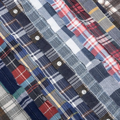 Ribbon Wide Flannel Shirt - Assorted