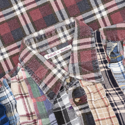 Ribbon Wide Flannel Shirt - Assorted