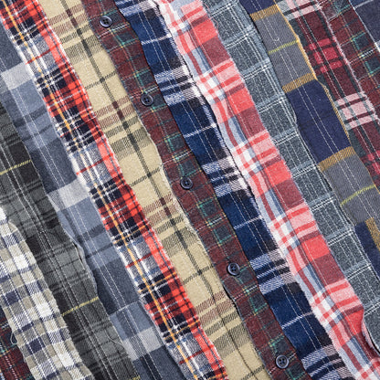 Ribbon Wide Flannel Shirt - Assorted