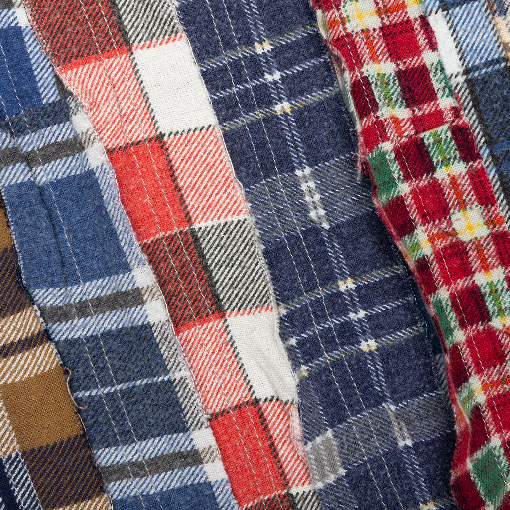 Ribbon Wide Flannel Shirt - Assorted
