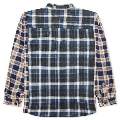 Ribbon Wide Flannel Shirt - Assorted