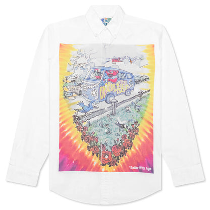 Road Trip Button-Down Shirt - White