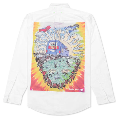 Road Trip Button-Down Shirt - White
