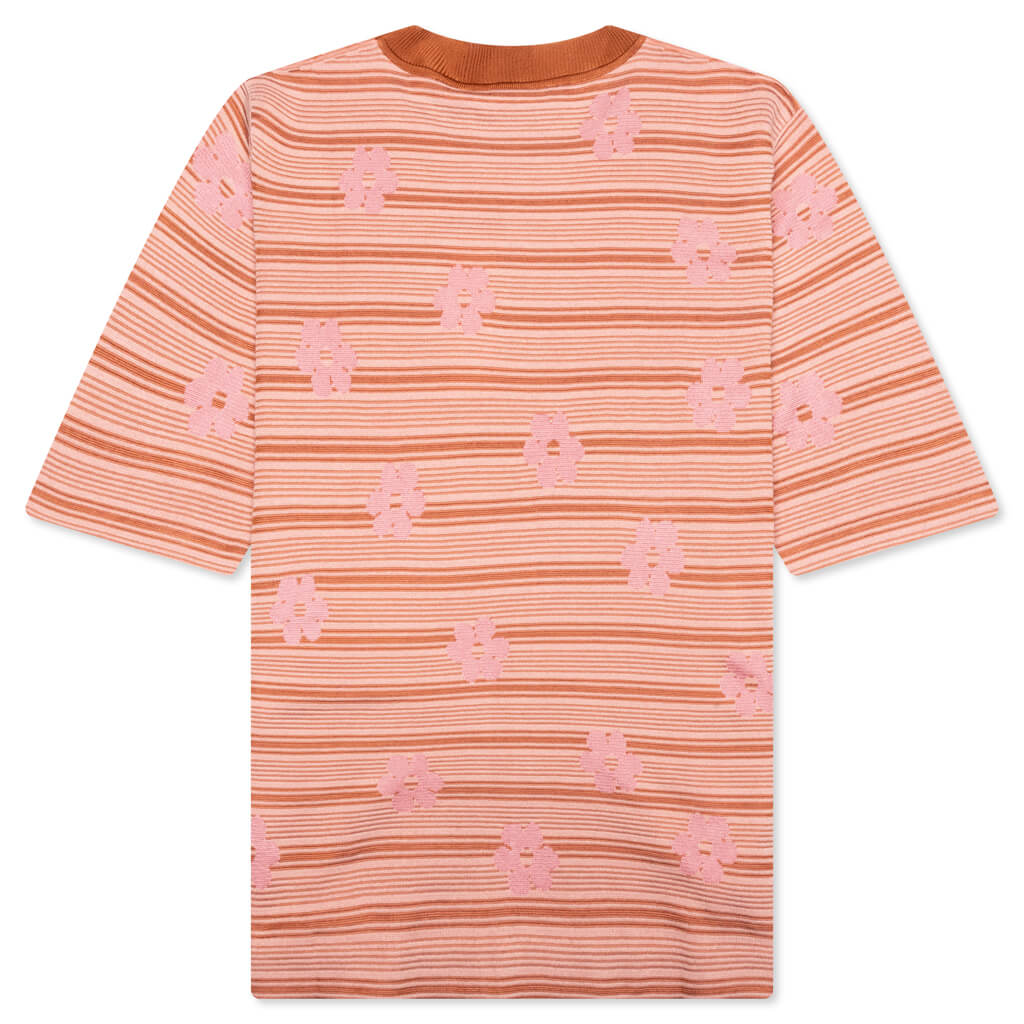Striped Floral T-Shirt - Pink Gummy