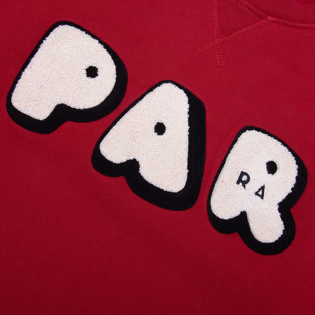 Rounded PAR Crew Neck Sweatshirt - Ruby Red
