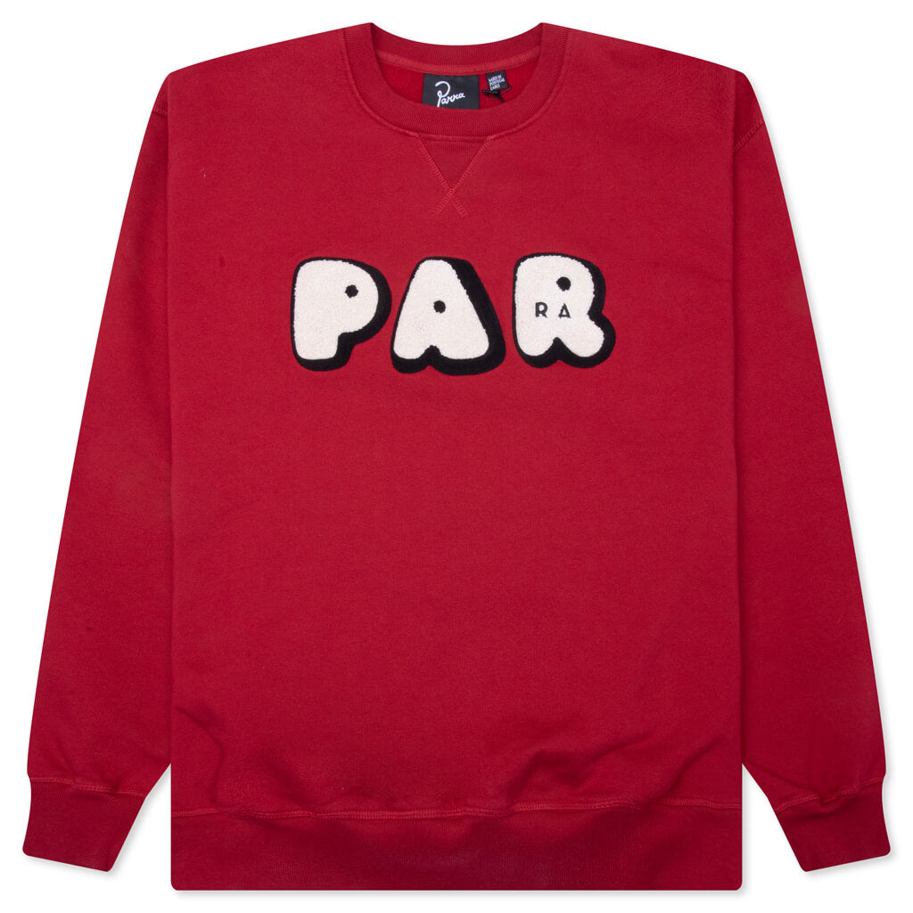 Rounded PAR Crew Neck Sweatshirt - Ruby Red