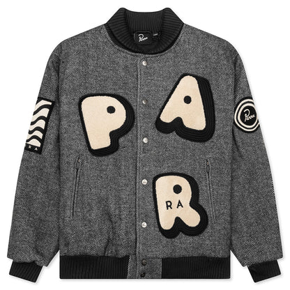 Rounded Par Varsity Jacket - Dark Grey