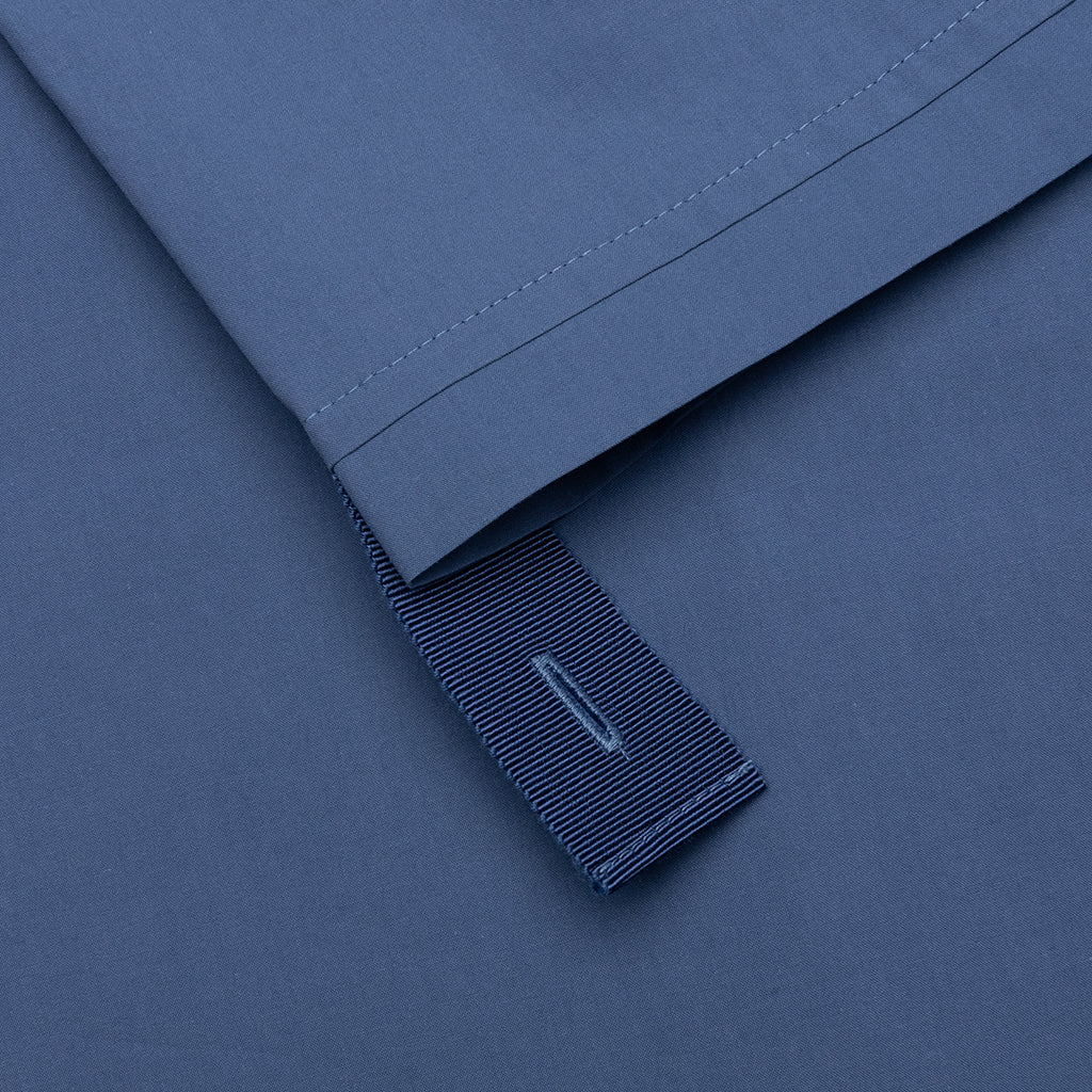 Quilted Pocket Polo Top - Light Indigo