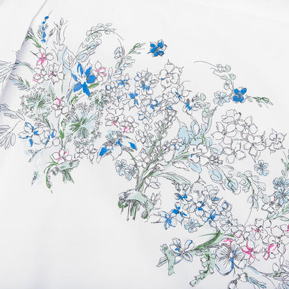 Flowers Poplin Shirt - White