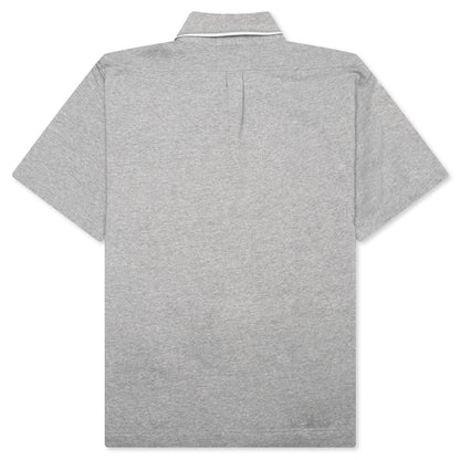 Fleece College Shirt - Light Grey Melange