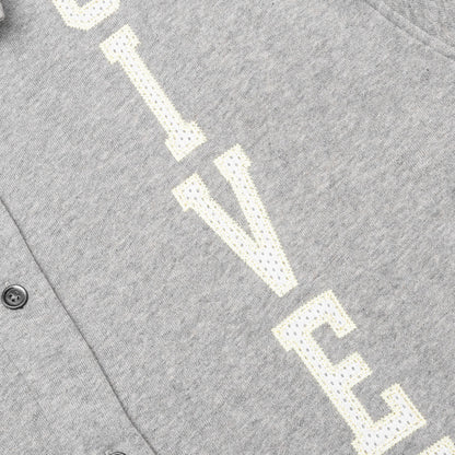 Fleece College Shirt - Light Grey Melange