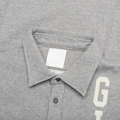 Fleece College Shirt - Light Grey Melange