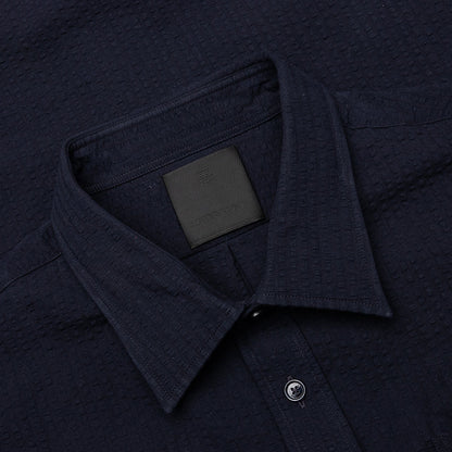 Short Sleeve Shirt with Pocket - Night Blue