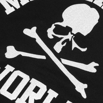 Zip Skull Knitted Hoodie - Black
