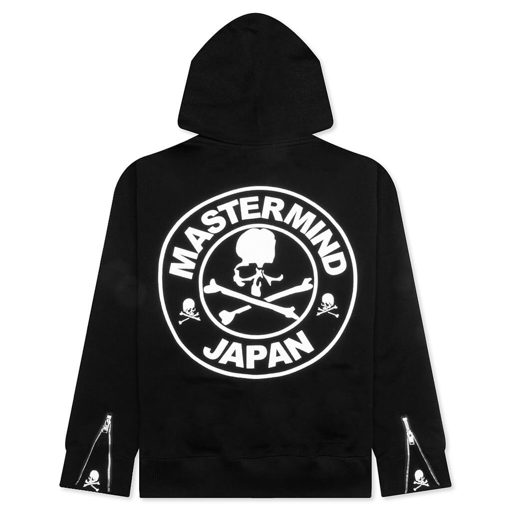 Glass Beaded Full Zip Hoodie - Black