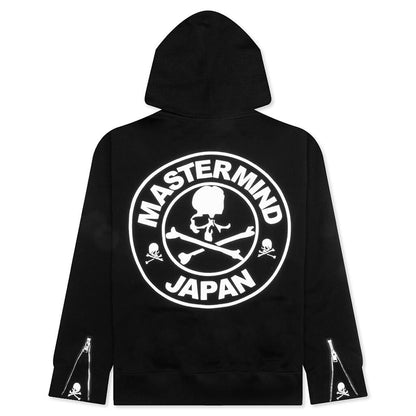 Glass Beaded Full Zip Hoodie - Black