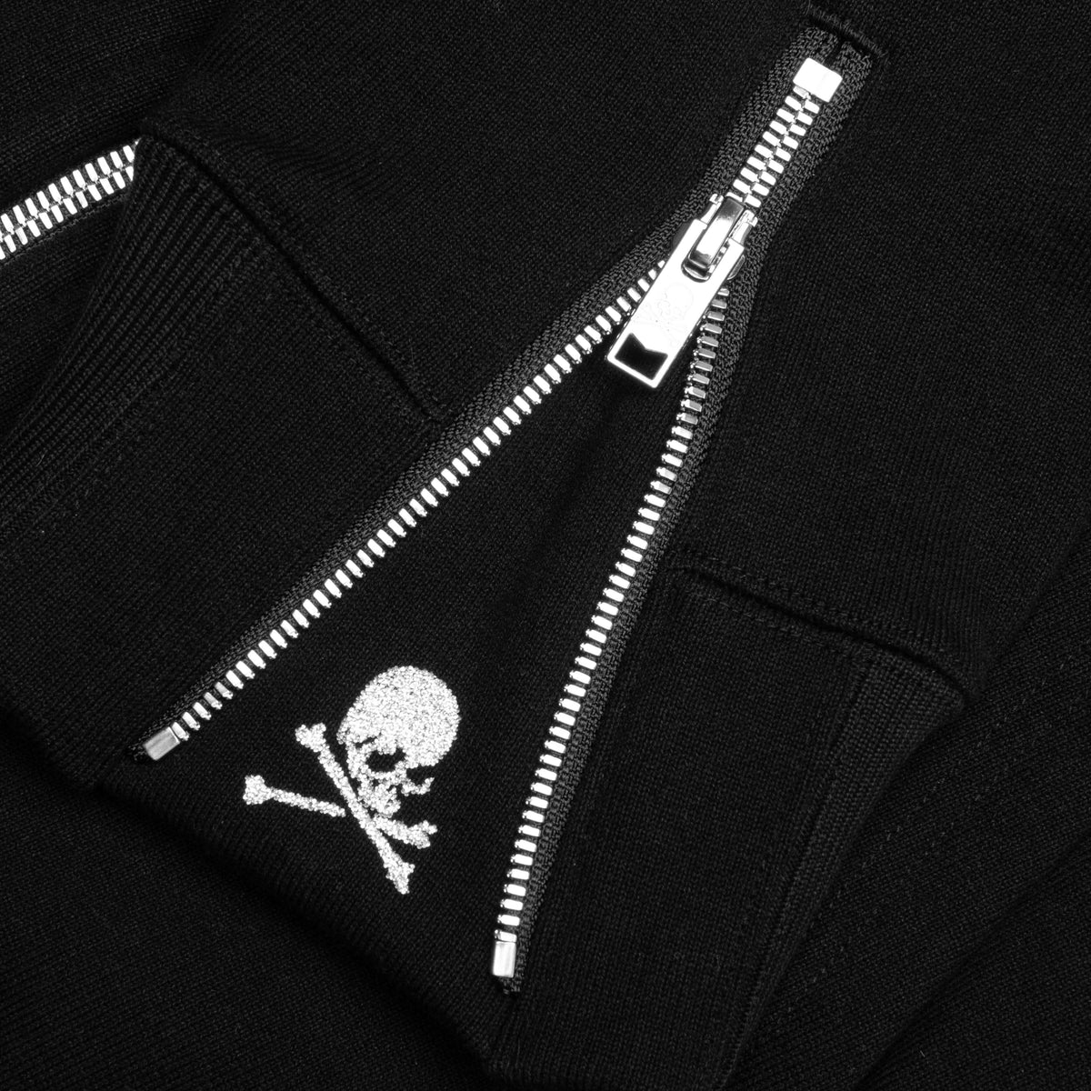 Glass Beaded Full Zip Hoodie - Black