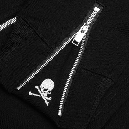 Glass Beaded Full Zip Hoodie - Black