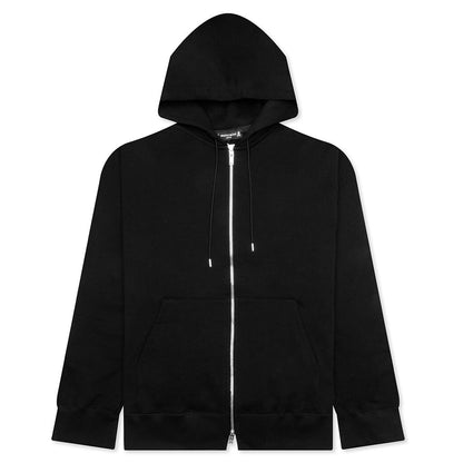 Glass Beaded Full Zip Hoodie - Black